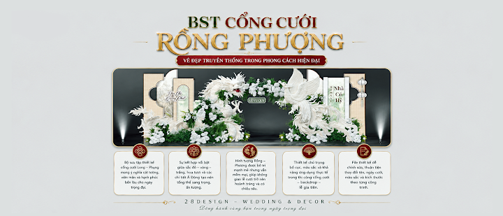 BST MẪU CỔNG CƯỚI RỒNG PHƯỢNG ĐẸP